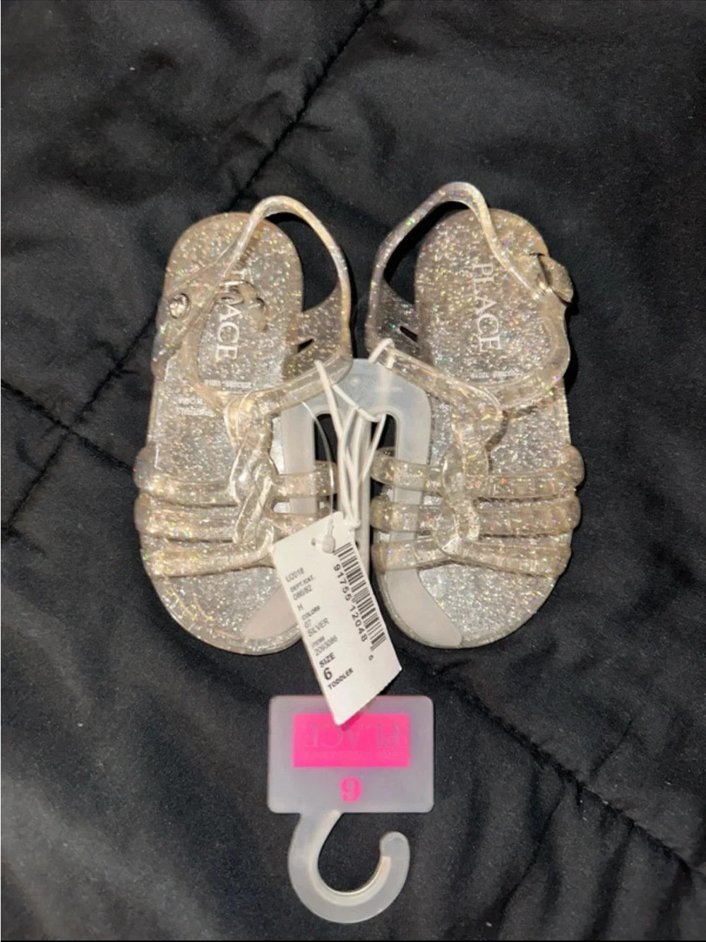 The Children's Place Sparkle Silver Jelly Sandals